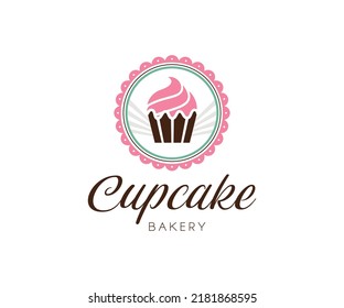 Cupcake Logo, Cupcake Vector Logo Template.