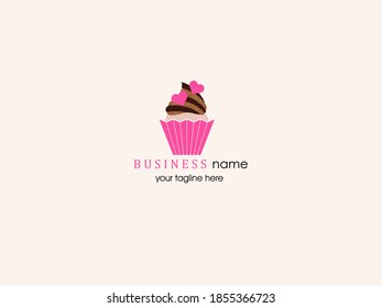 cupcake logotype illustration for business