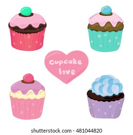 El amor del pastel - diseño de pegatinas