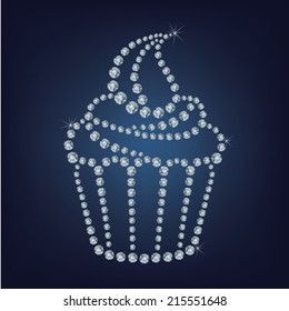 Cupcake made up a lot of diamonds 