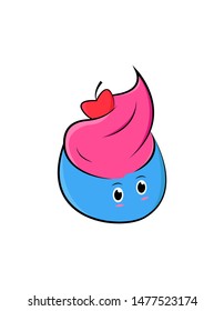Cupcake Mascot Logo Icon Symbol Template