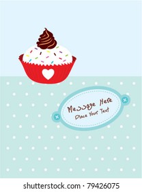 cupcake message card