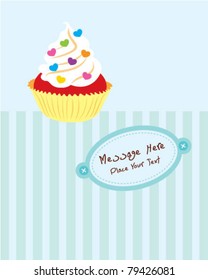 cupcake message card