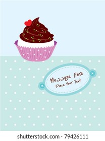 cupcake message card