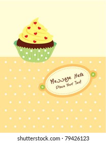 cupcake message card