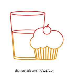 Cupcake and milk design