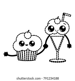 Cupcake and milkshake design