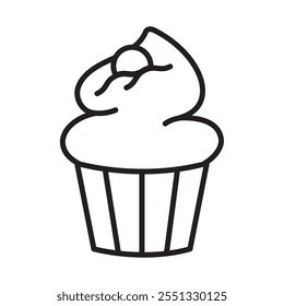 cupcake minimalist food coloring style icon