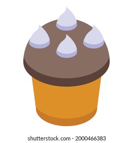 Cupcake muffin icon. Isometric of Cupcake muffin vector icon for web design isolated on white background