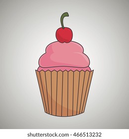 Cupcake, Nutritive food design, vector illustration eps10 graphic 