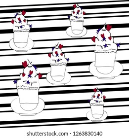 cupcake on background