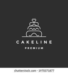 cupcake one line stock vector illustration on a black background