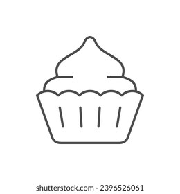 Cupcake or pastry line icon