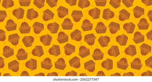 cupcake pattern background. Sweet Desserts Pattern background. brownies pattern background. cake pattern background.