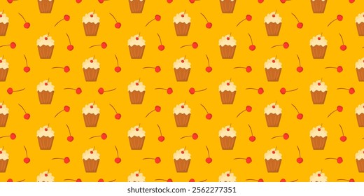 cupcake pattern background. Sweet Desserts Pattern background. brownies pattern background. cake pattern background.