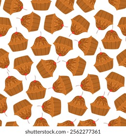 cupcake pattern background. Sweet Desserts Pattern background. brownies pattern background. cake pattern background.