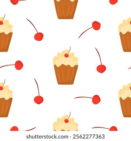 cupcake pattern background. Sweet Desserts Pattern background. brownies pattern background. cake pattern background.