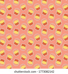 cupcake pattern template vector design