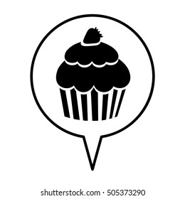 cupcake pictogram icon image 