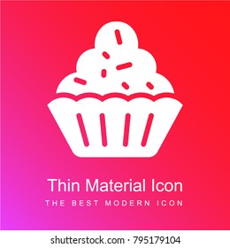 Cupcake red and pink gradient material white icon minimal design