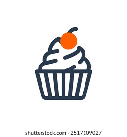 Icono de Vector de menú de Cupcake Restaurant