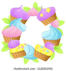 Cupcake ring with coloring icing