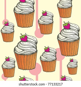 cupcake seamless design
