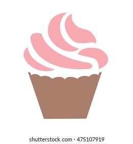 Cupcake shop logo template. 