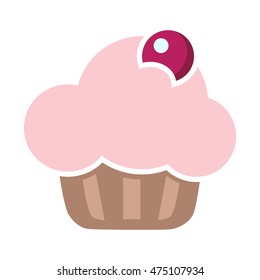 Cupcake shop logo template. 