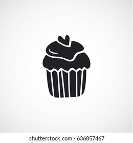Cupcake silhouette icon