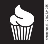 cupcake simple icon, vector illustration