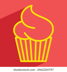 cupcake simple icon, Ilustración vectorial