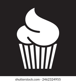 cupcake simple icon, vector illustration