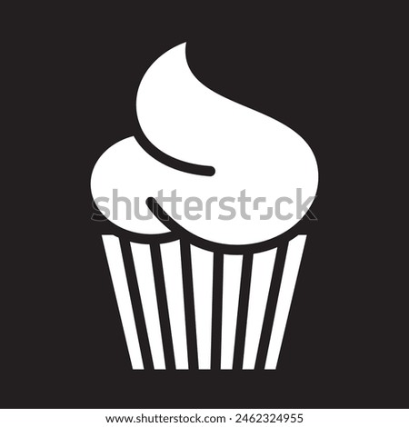 cupcake simple icon, vector illustration