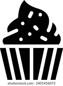 Cupcake single vector line icon