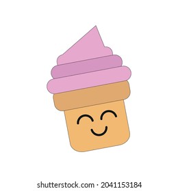 cupcake sketch icon, on white background