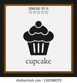 cupcake sketch vector icon