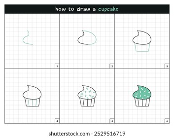 Instrucciones de dibujo de línea de Vector paso a paso