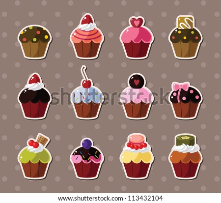 cup-cake stickers