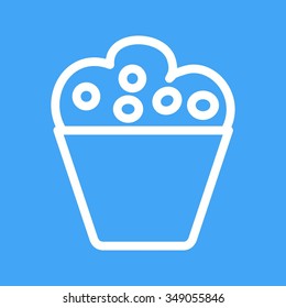 Cupcake, strawberry, cake icon vector image. Can also be used for party. Suitable for use on web apps, mobile apps and print media.