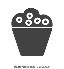 Cupcake, strawberry, cake icon vector image. Can also be used for party. Suitable for use on web apps, mobile apps and print media.
