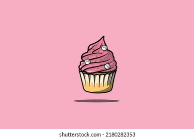 Cupcake Strawberry toping marshmallow candy