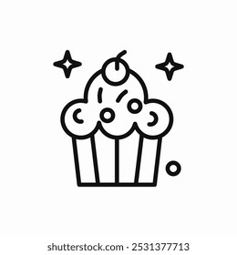 cupcake sweat cake icon sign vector