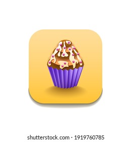 Torta dulce Logotipo de cumpleaños Símbolo de vectores Estilo de diseño