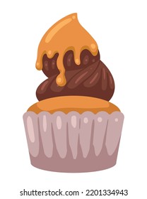 cupcake sweet dessert icon isolated