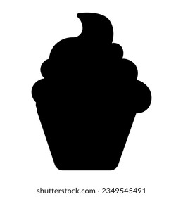 cupcake sweet halloween coffin black element icon