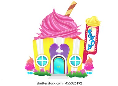 Cupcake sweet house.