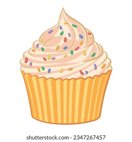 Cupcake Sweet Sprikles Pastry Muffin Cartoon