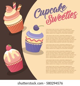 Cupcake Sweeties : Vector Illustration