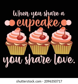 Cupcake T Shirt Design Image